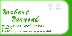 norbert marusak business card